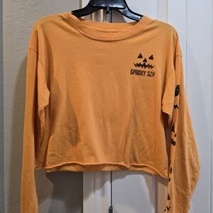 Fifth Sun Women Crop Top Orange Size Medium